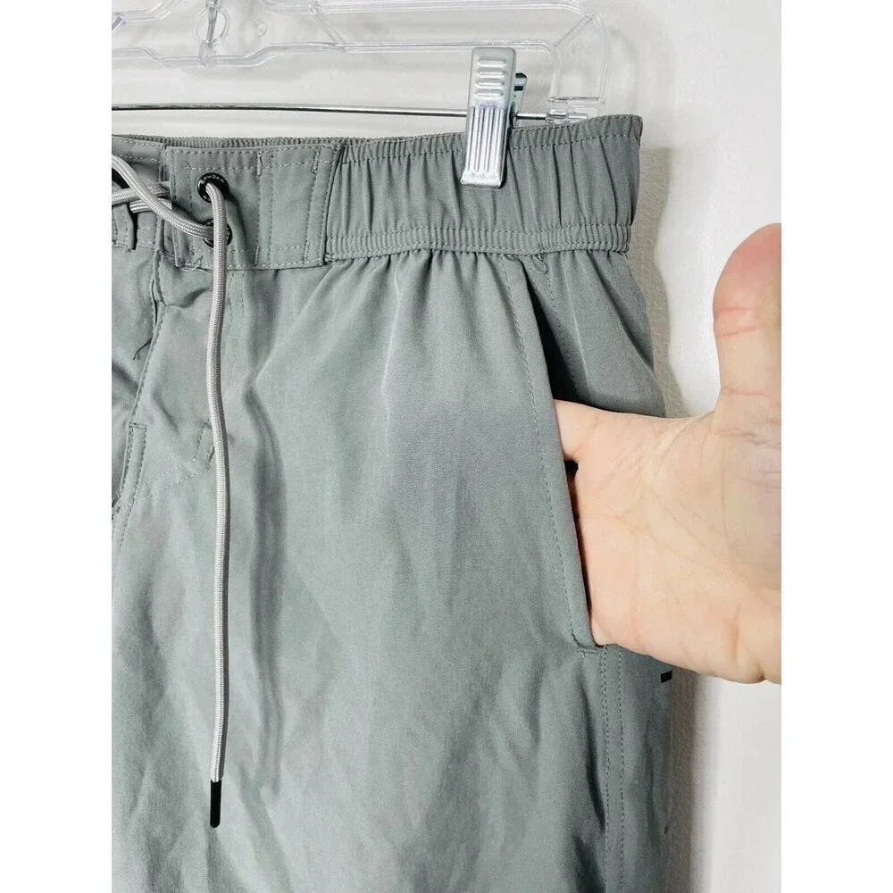 Spyder Quick Dry Swim Board Short Sz S Gray UV Protection Pockets 9